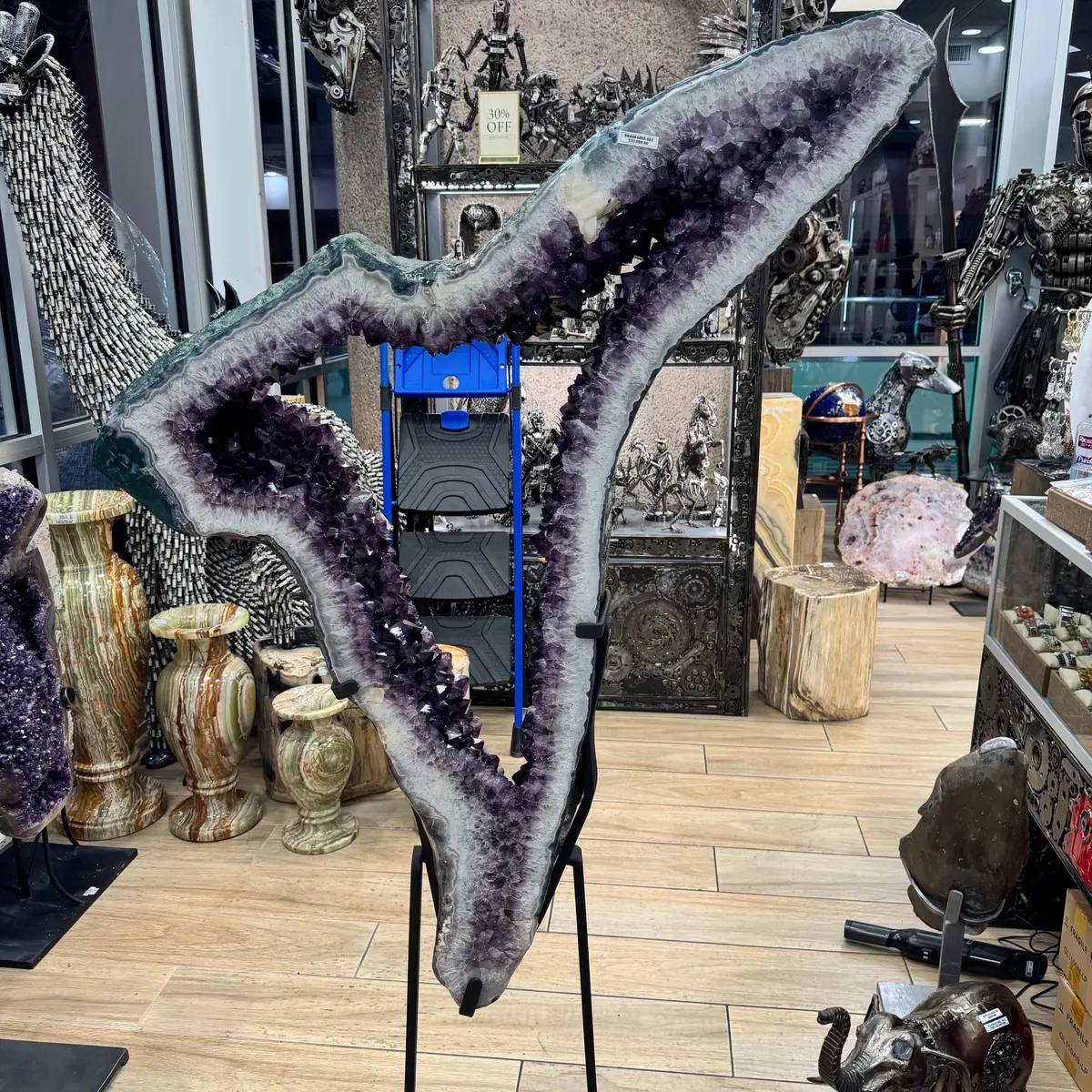 Amethyst Geode Slice From Brazil - 69" / 207 Lbs 1