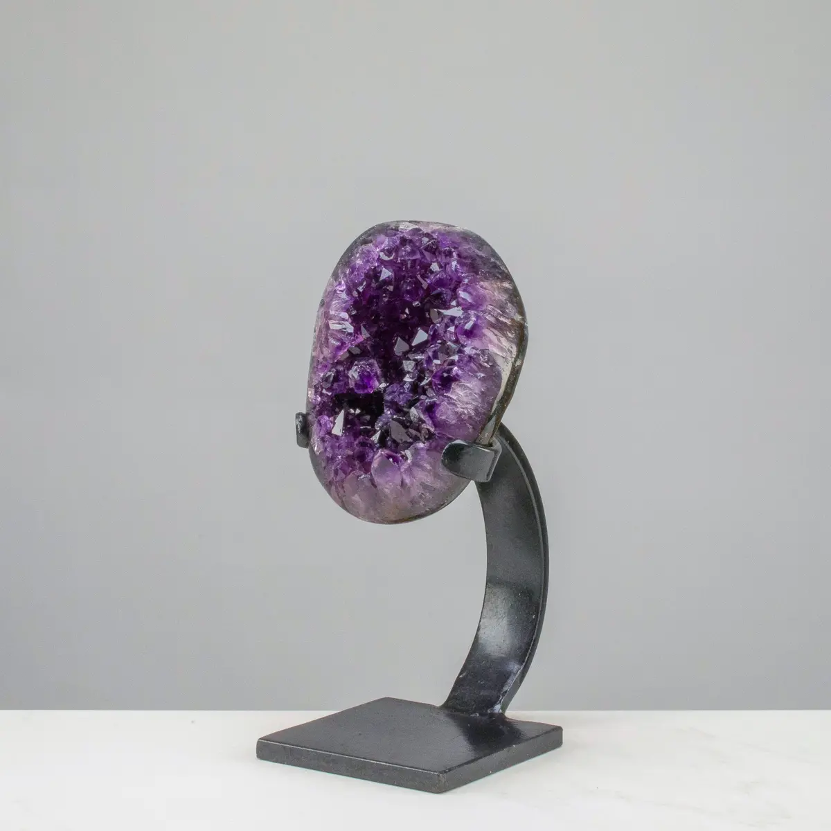 Large Uruguayan Amethyst Geode On Custom Stand - 10" / 5.5 Lbs - (Best Quality) 1
