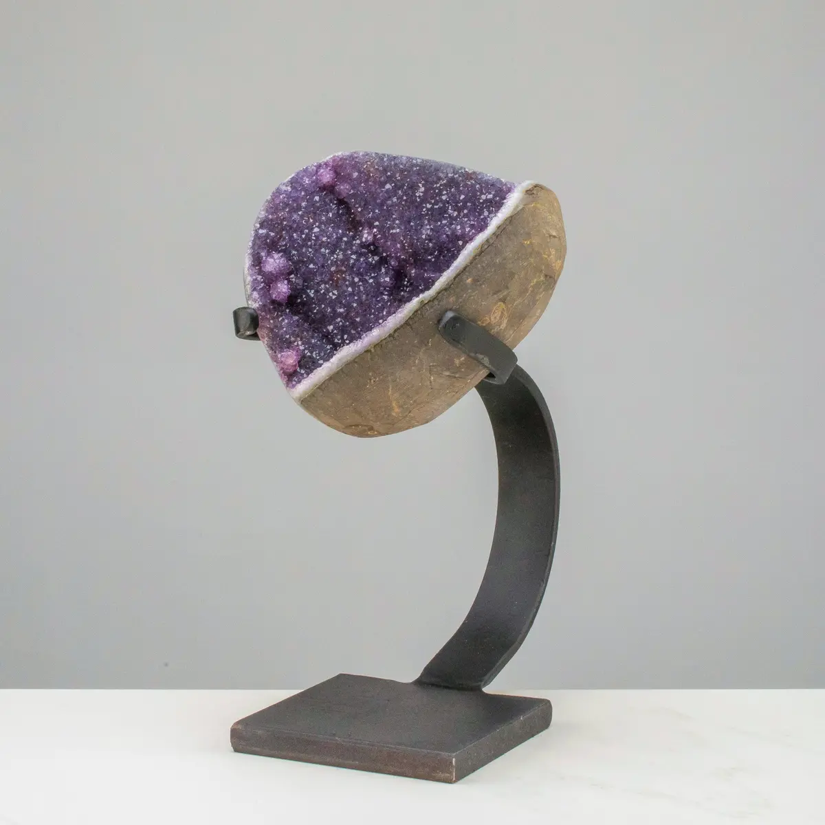 Large Uruguayan Amethyst Geode On Custom Stand - 10" / 5.5 Lbs (Good Quality) 1