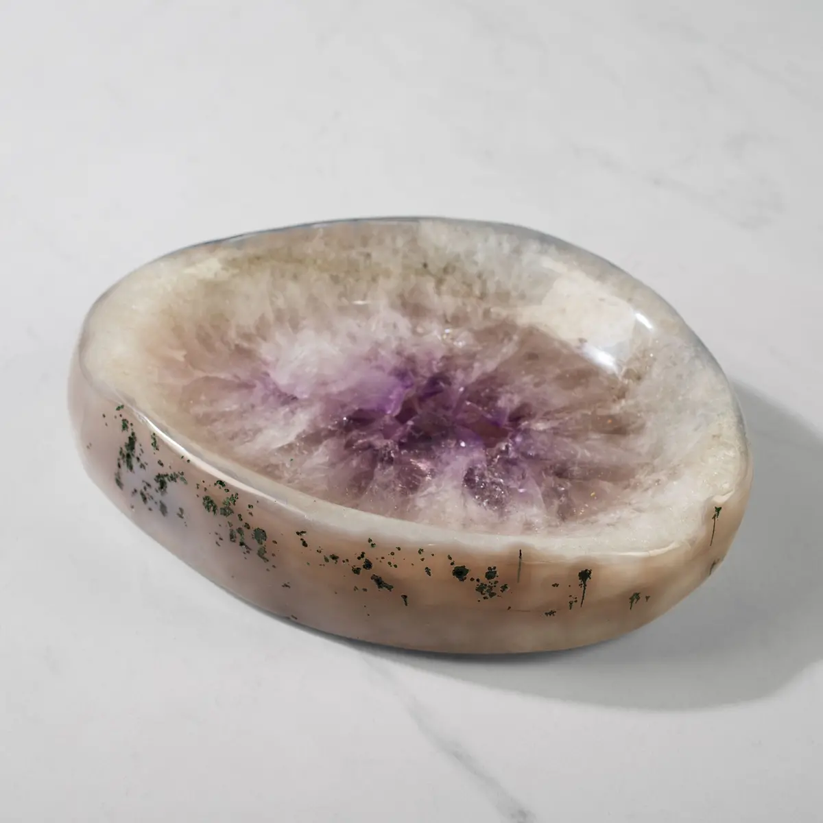 Natural Amethyst Crystal Bowl From Brazil - 9" 1