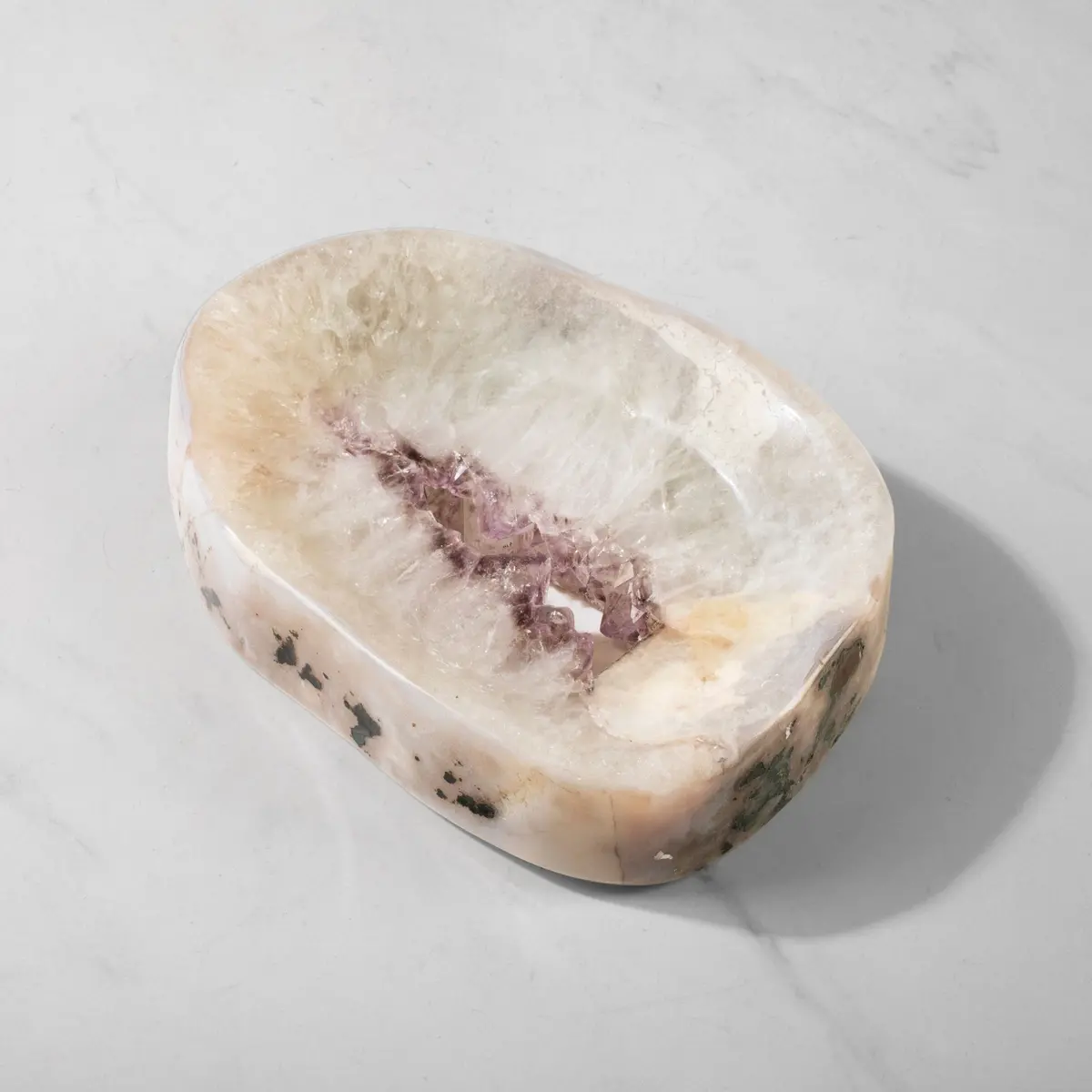 Natural Amethyst Crystal Bowl From Brazil - 9" 1