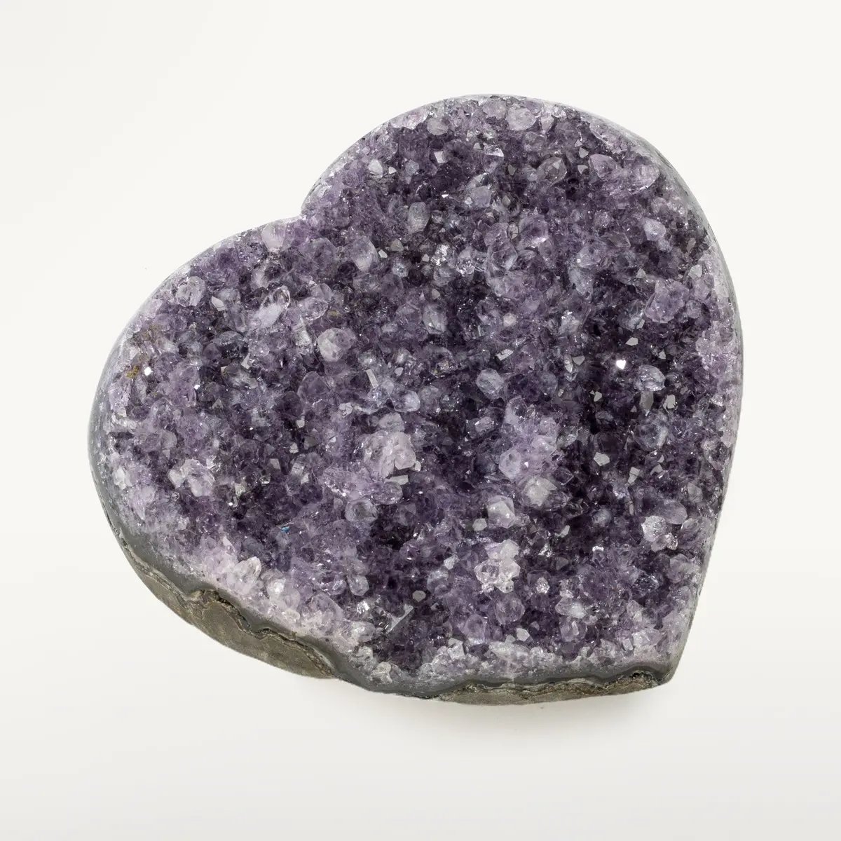 Natural Amethyst Geode Heart Carving From Uruguay - 250 Grams 1