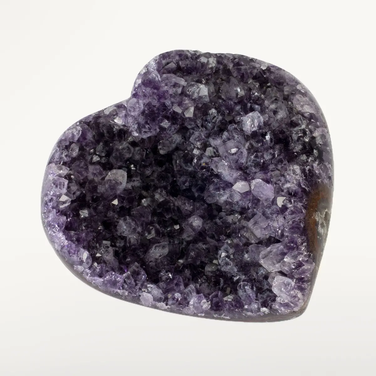 Natural Amethyst Geode Heart Carving From Uruguay - 350 Grams 1