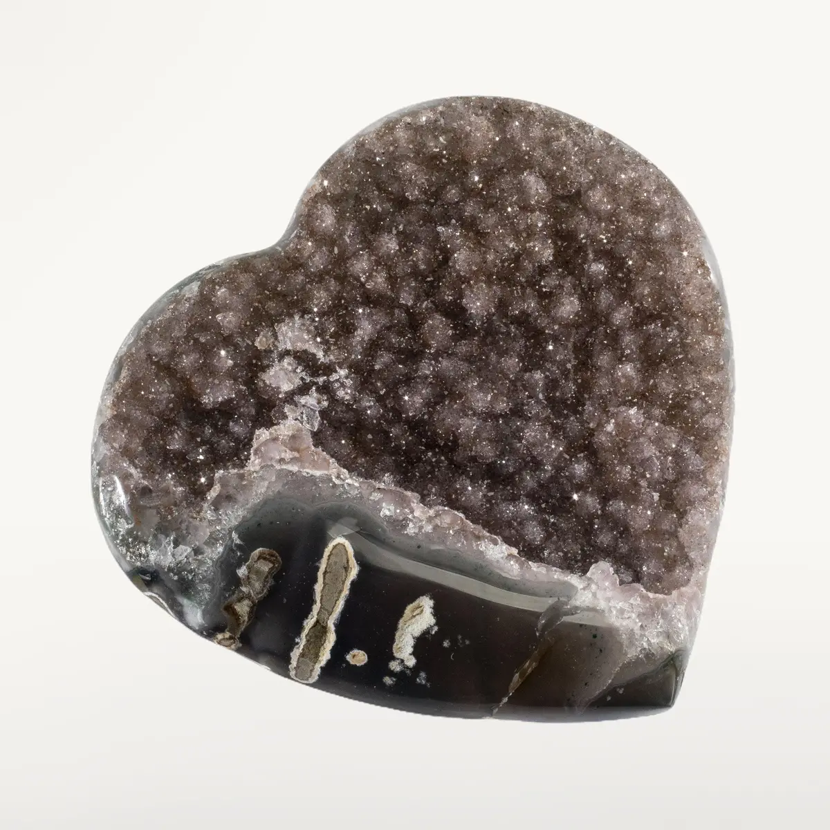 Natural Amethyst Geode Heart Carving From Uruguay - 650 Grams 1