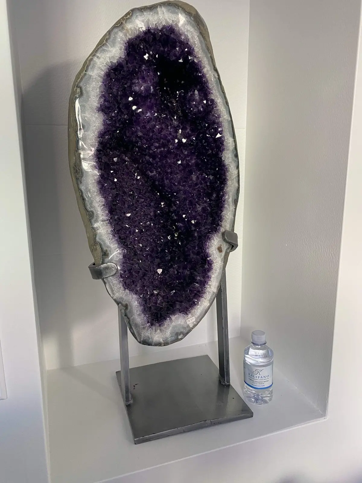 Natural Uruguayan Amethyst Geode On Custom Stand - 32 In / 56 Kg 1