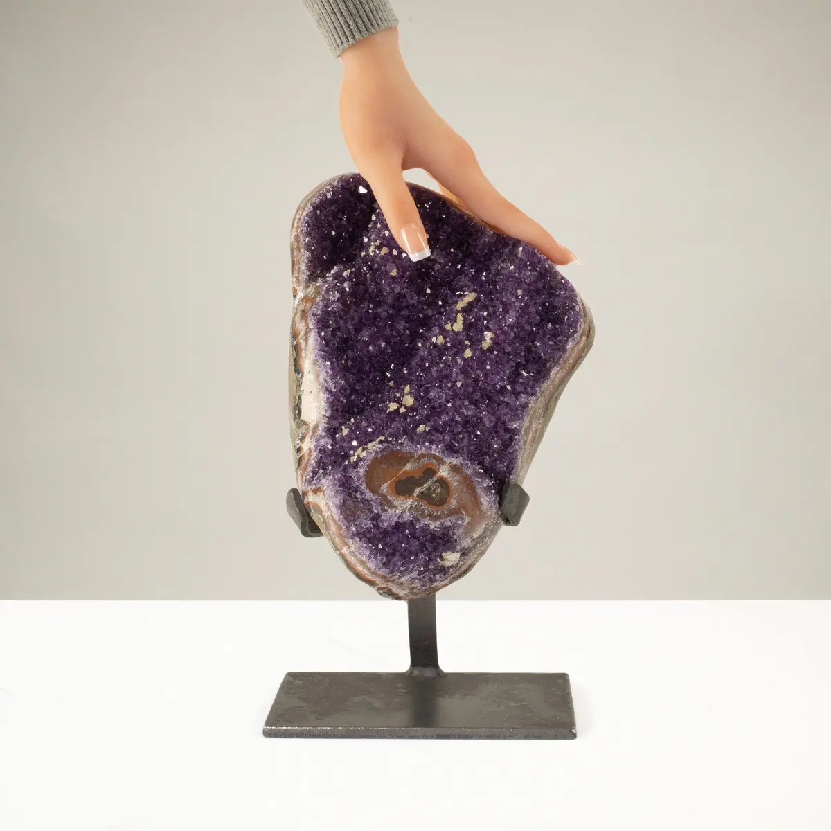 Uruguayan Amethyst Geode On Custom Stand - 11.2 Lbs / 11 In. 1