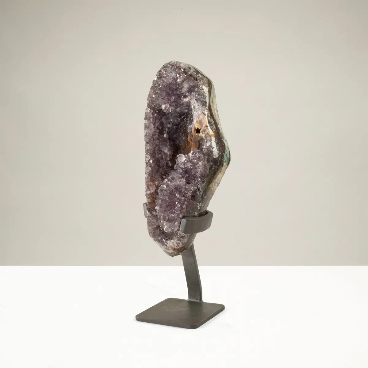 Uruguayan Amethyst Geode On Custom Stand - 11.2 Lbs / 16.5 In. 1