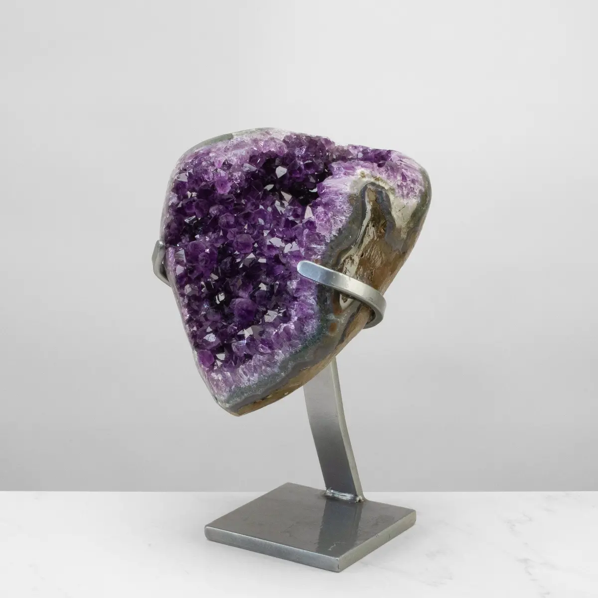 Uruguayan Amethyst Geode On Custom Stand - 13" / 19 Lbs 1