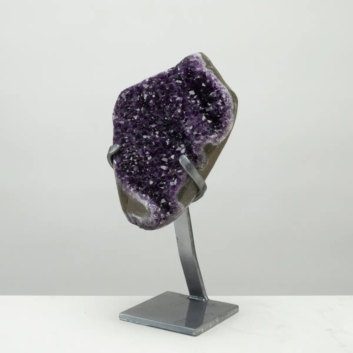 Uruguayan Amethyst Geode On Custom Stand - 14.5" / 16 Lbs 1