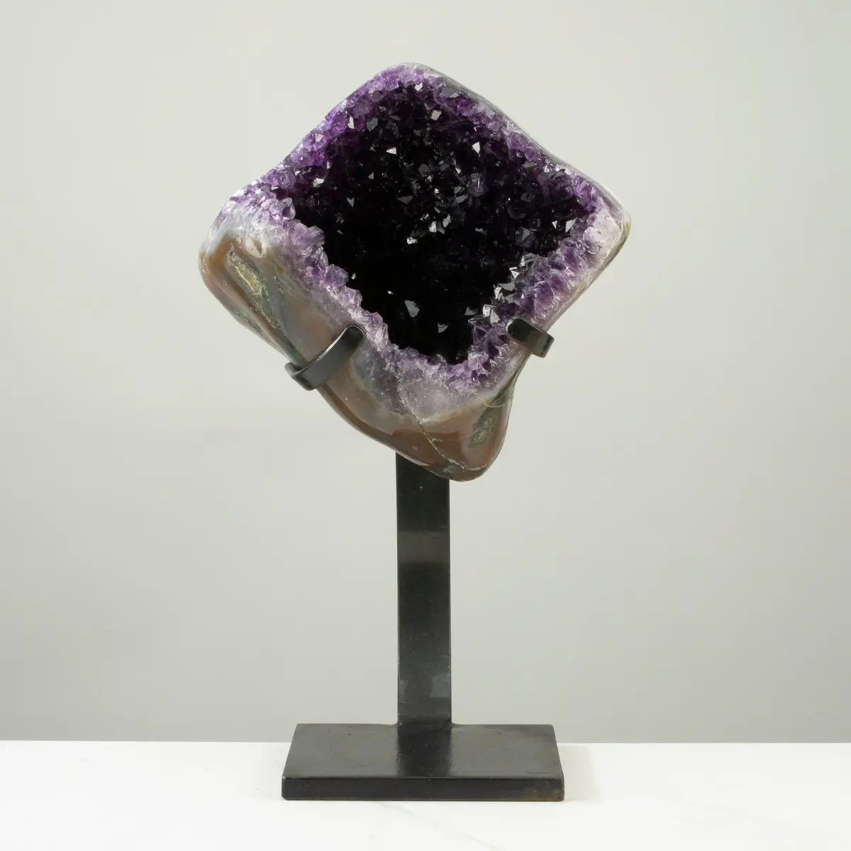 Uruguayan Amethyst Geode On Custom Stand - 16" / 14 Lbs 1