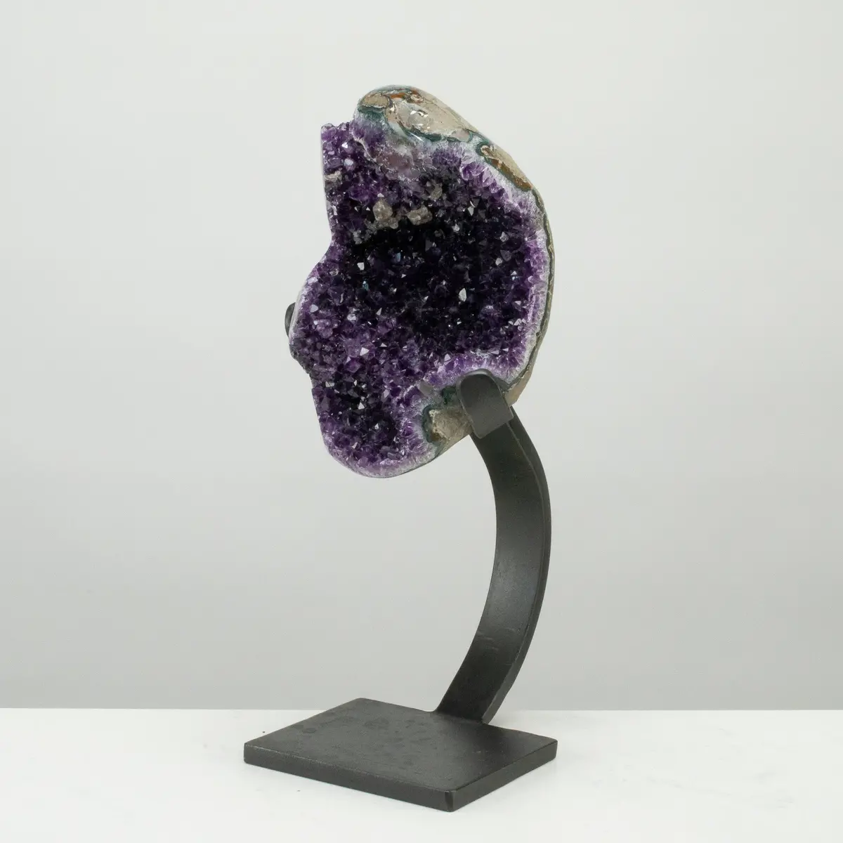 Uruguayan Amethyst Geode On Custom Stand - 16.5" / 17 Lbs 1