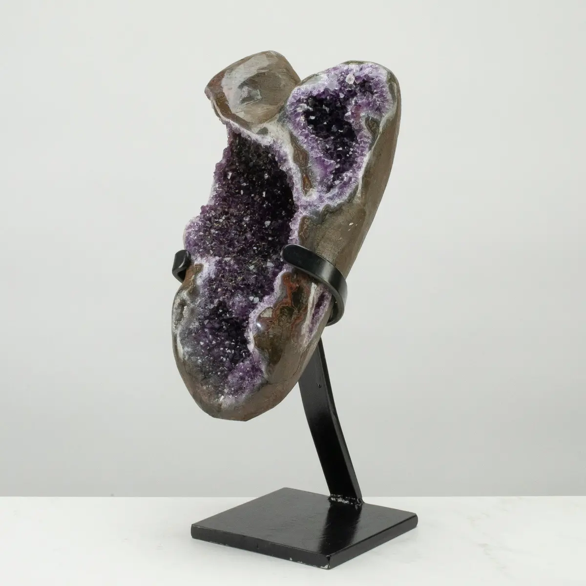 Uruguayan Amethyst Geode On Custom Stand - 17.5" / 24 Lbs 1