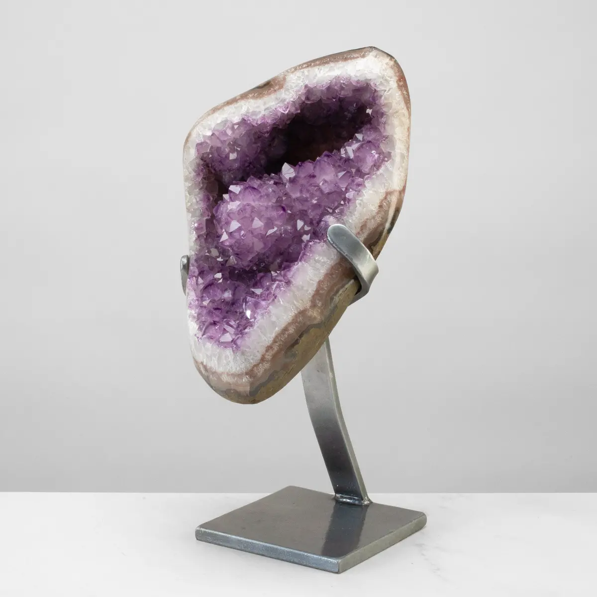 Uruguayan Amethyst Geode On Custom Stand - 17.5" / 24 Lbs 1