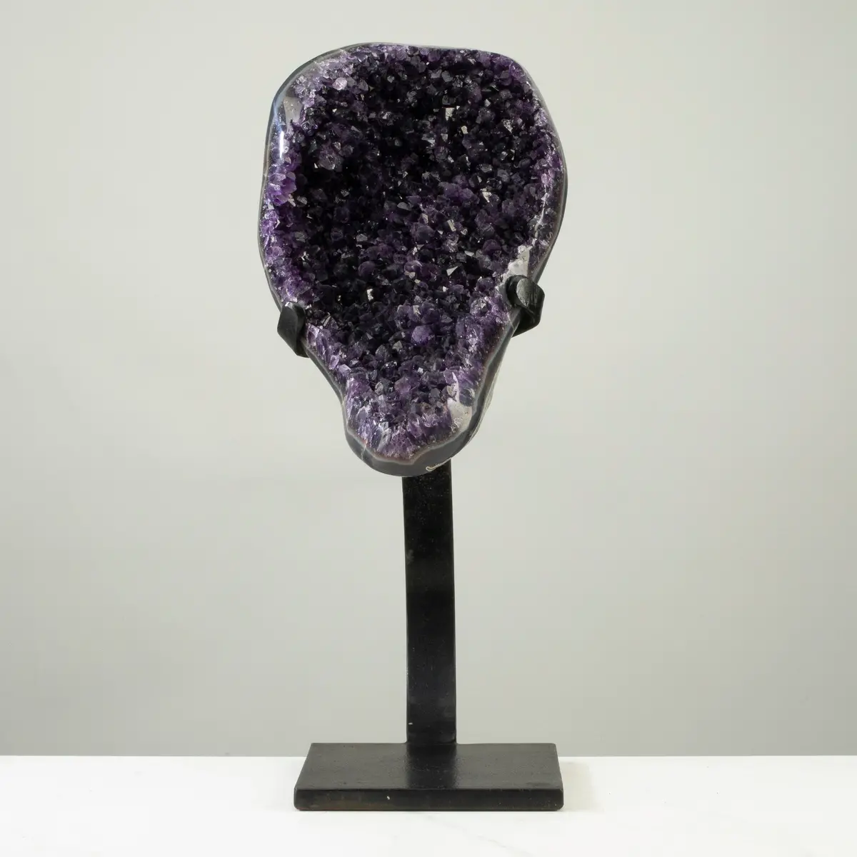 Uruguayan Amethyst Geode On Custom Stand - 18" / 16 Lbs 1