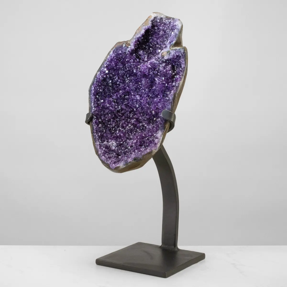 Uruguayan Amethyst Geode On Custom Stand - 21.5" / 26 Lbs 1