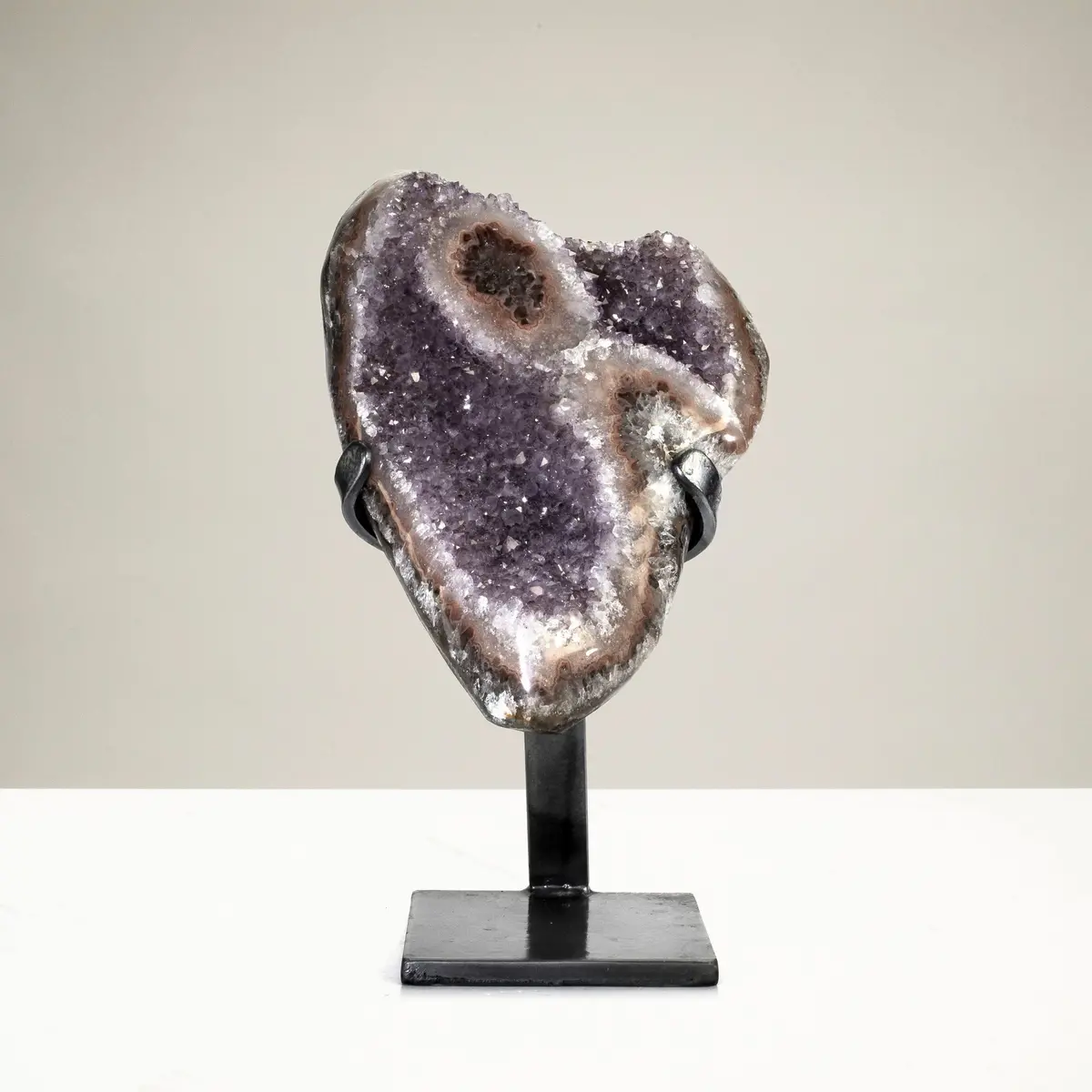 Uruguayan Amethyst Geode On Custom Stand - 22.7 Lbs / 15 In. 1