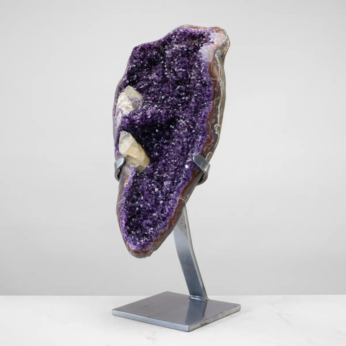 Uruguayan Amethyst Geode On Custom Stand - 24" / 46 Lbs 1