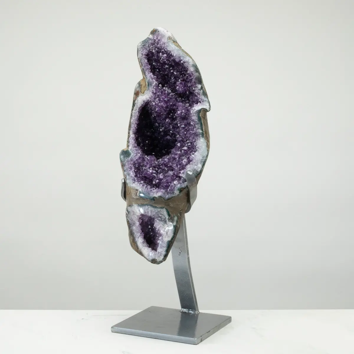 Uruguayan Amethyst Geode On Custom Stand - 26" / 39 Lbs 1