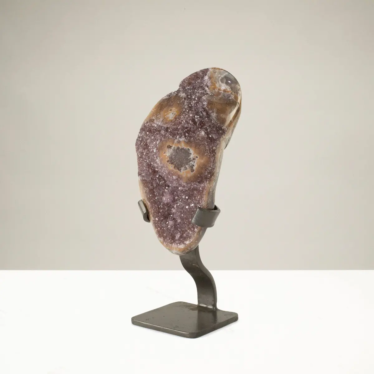 Uruguayan Amethyst Geode On Custom Stand - 7.3 Lbs / 11.5 In. 1