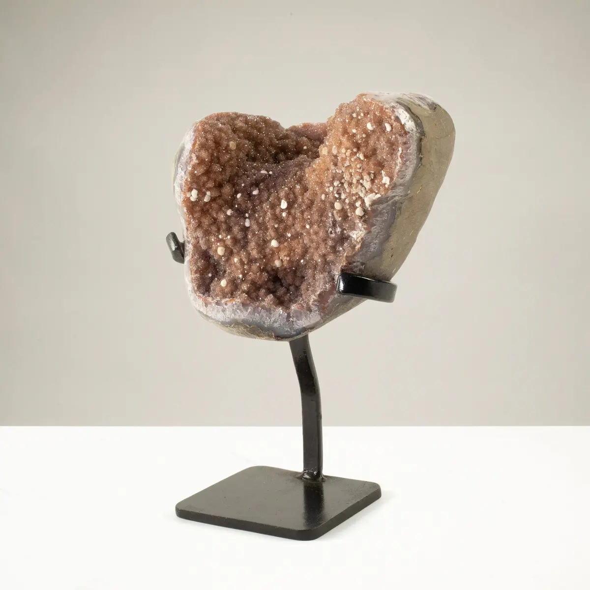 Uruguayan Amethyst Geode On Custom Stand - 7.6 Lbs / 9.5 In. 1
