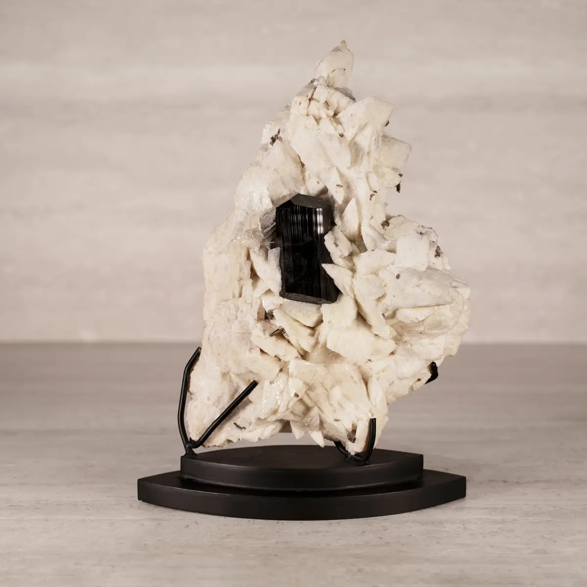 Natural Brazilian Apophyllite, Mica, And Black Tourmaline On Custom Stand - 11.75" / 7 Lbs 1