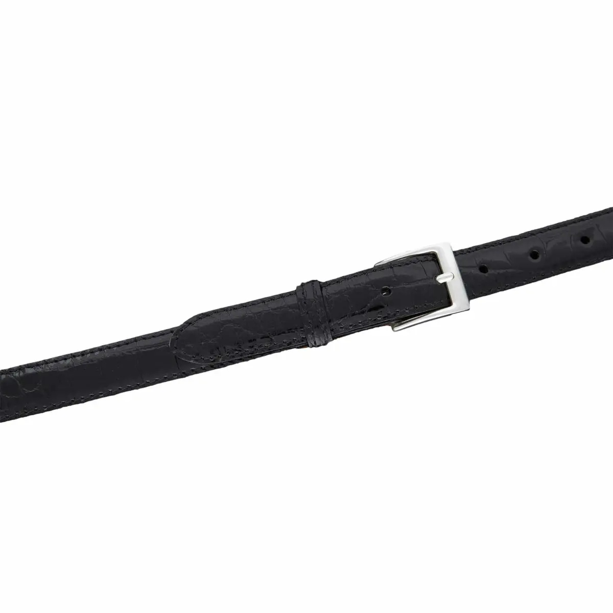 Ka25-Blk - Kalifano American Alligator 25 Mm Belt, Black 1