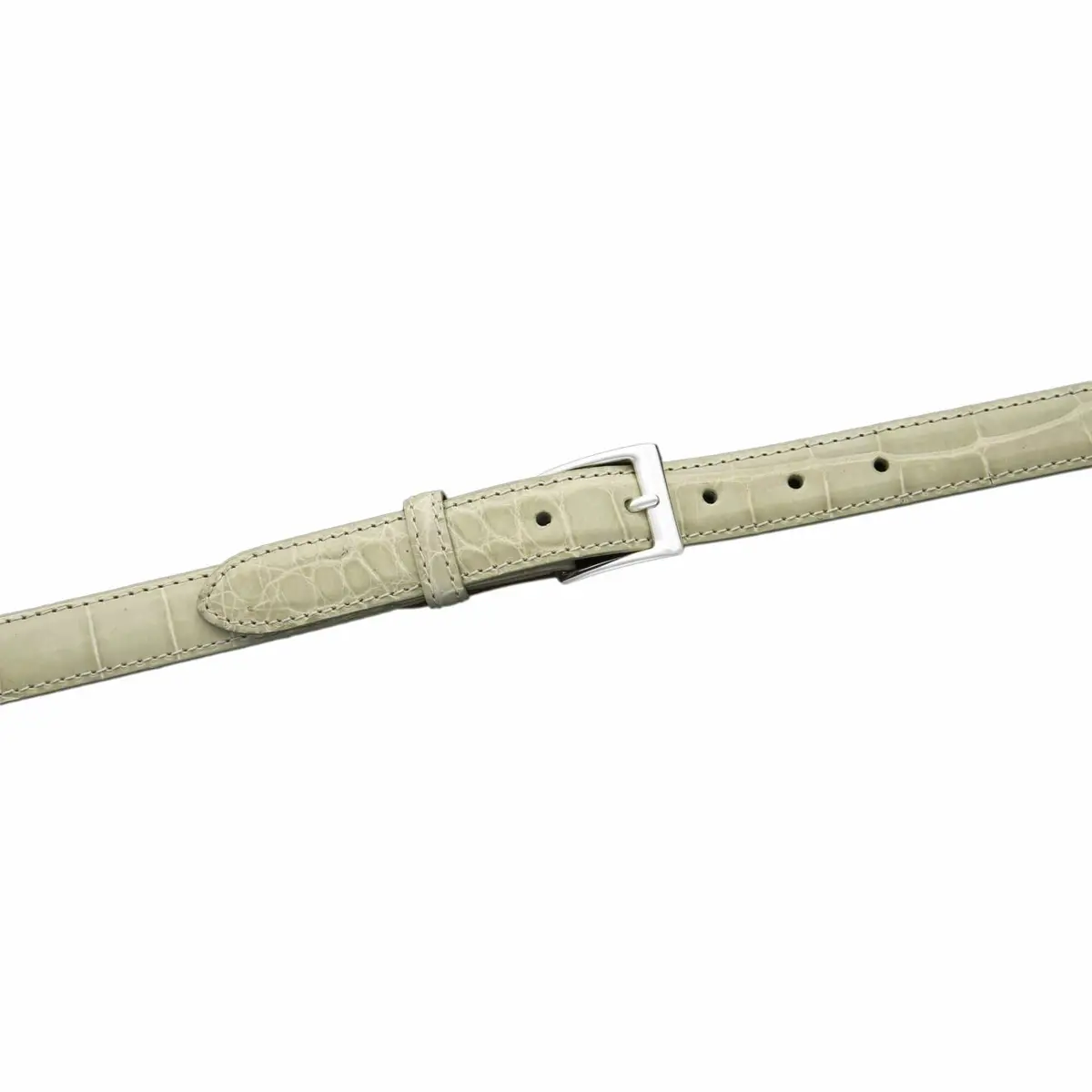 Ka25-Bon - Kalifano American Alligator 25 Mm Belt, Bone 1