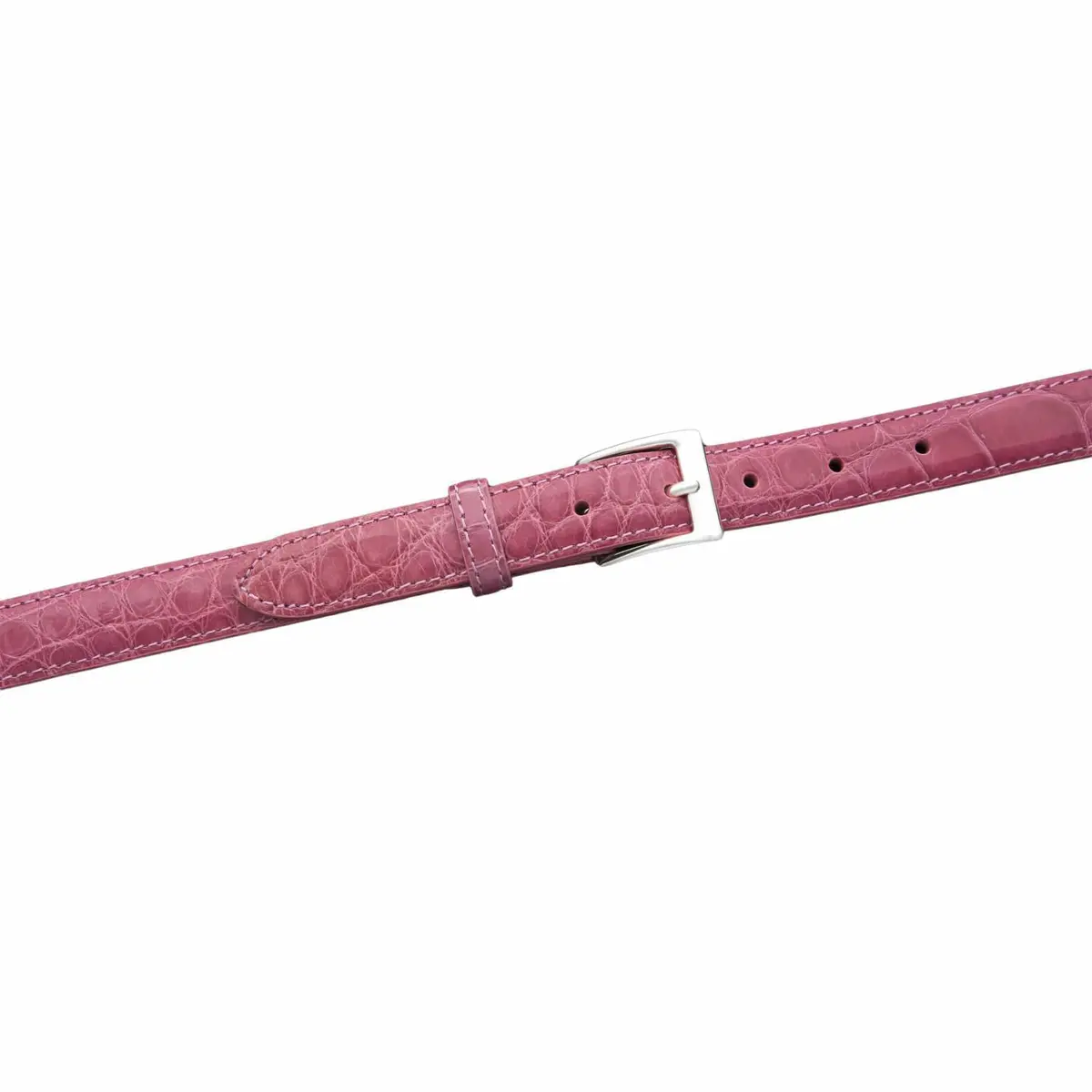Ka25-Pnk - Kalifano American Alligator 25 Mm Belt, Pink 1
