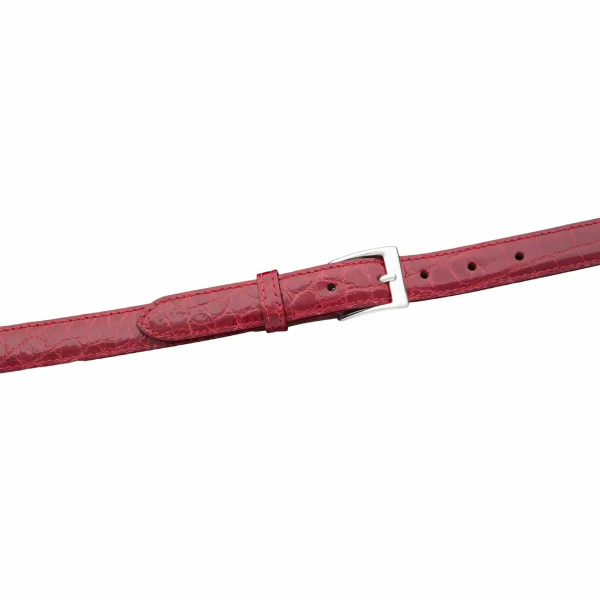 Ka25-Red - Kalifano American Alligator 25 Mm Belt, Red 1