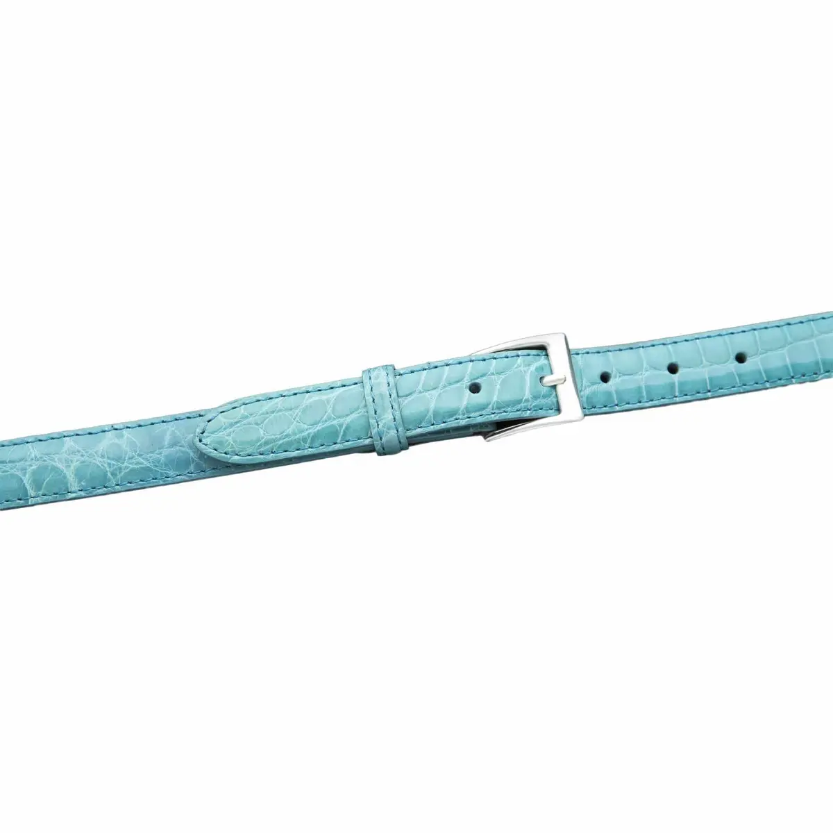 Ka25-Tif - Kalifano American Alligator 25 Mm Belt, Tiffany Blue 1