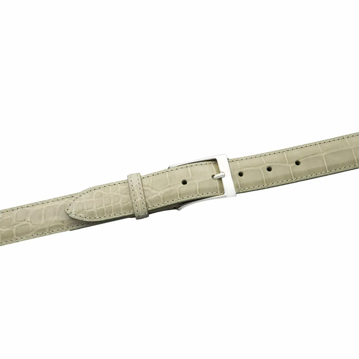 Ka32-Bon - Kalifano American Alligator 32 Mm Belt, Bone 1