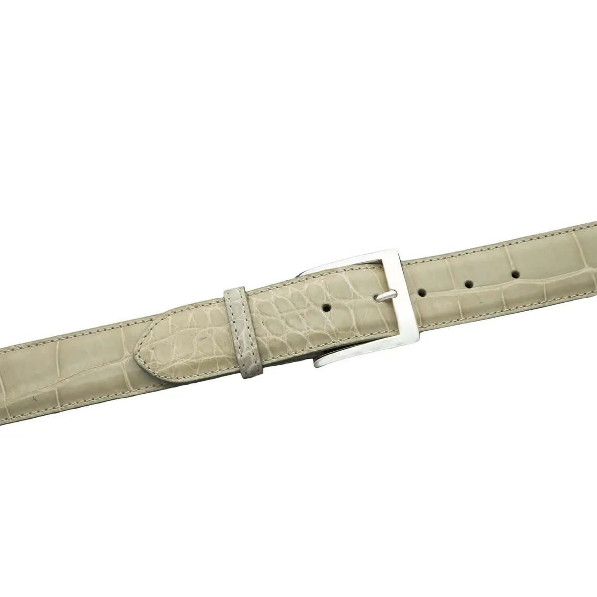 Ka40-Bon - Kalifano American Alligator 40 Mm Belt, Bone 1