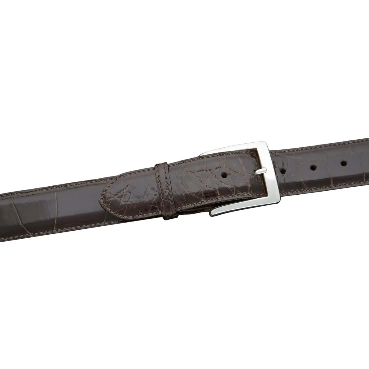 Ka40-Brn - Kalifano American Alligator 40 Mm Belt, Brown 1