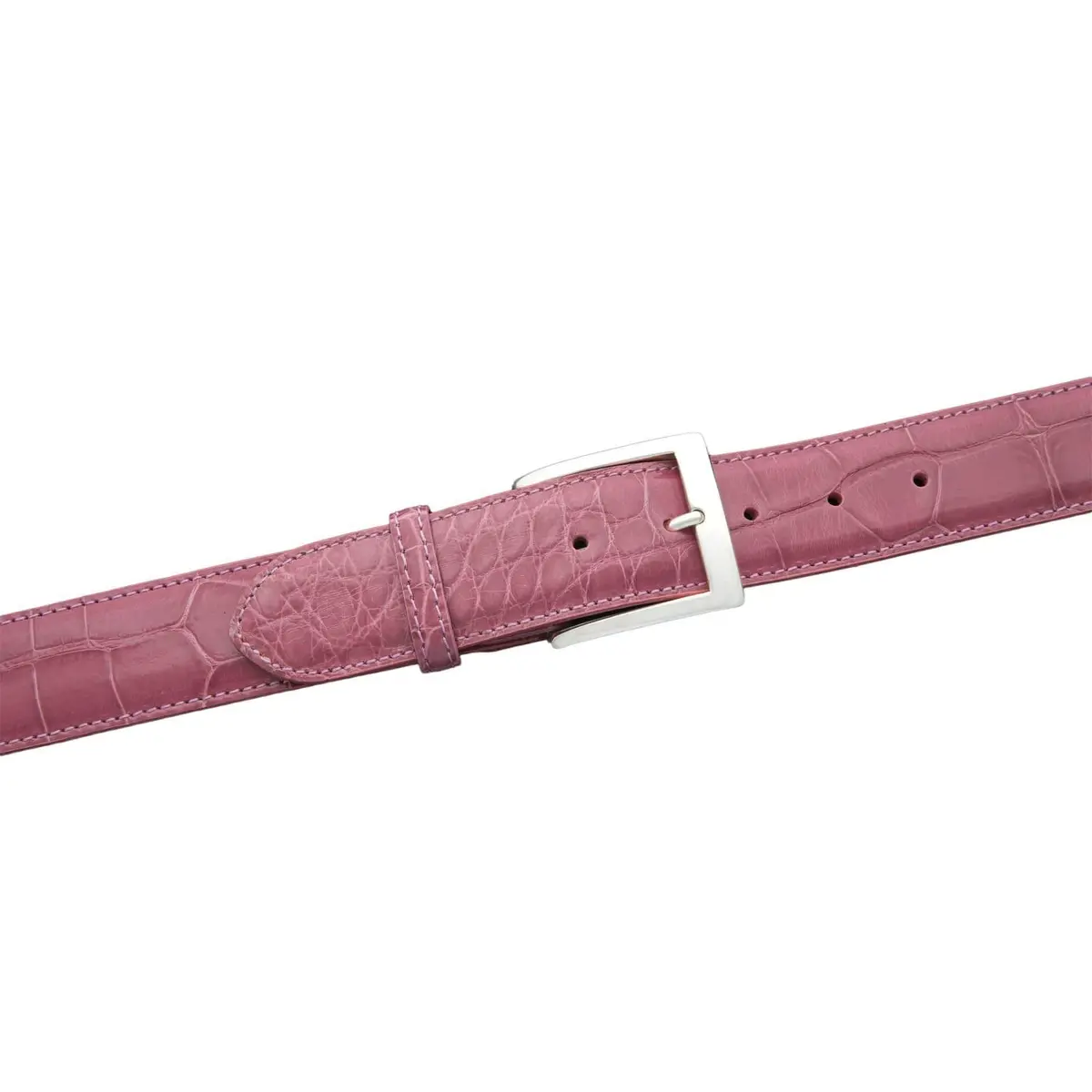 Ka40-Pnk - Kalifano American Alligator 40 Mm Belt, Pink 1