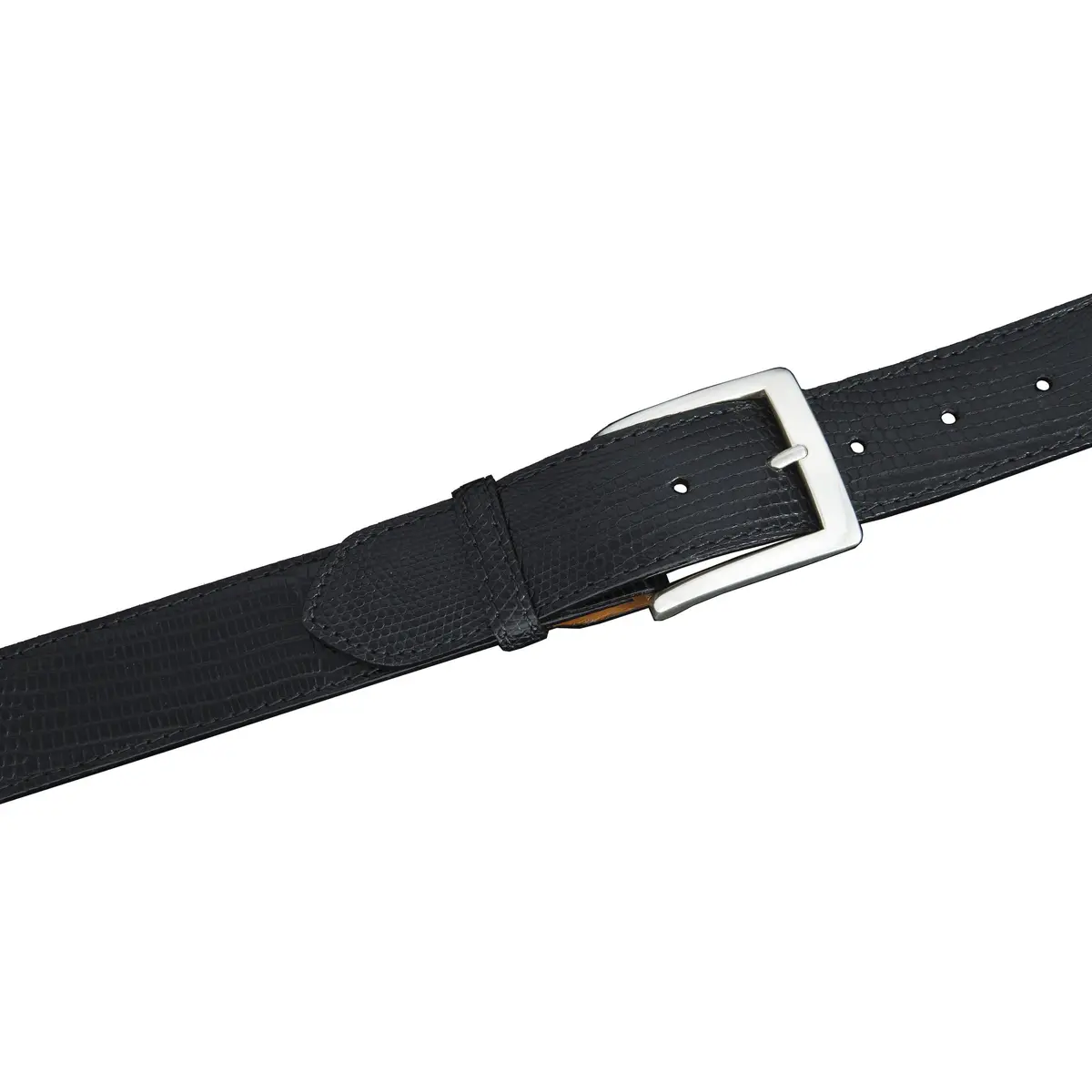 Kl40-Blk - Kalifano Lizard 40 Mm Belt, Black 1