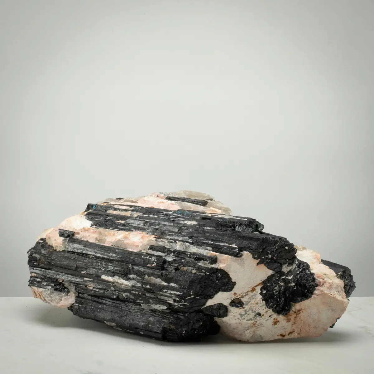 Raw Black Tourmaline And Mica Log 14" / 52.5Lbs 1