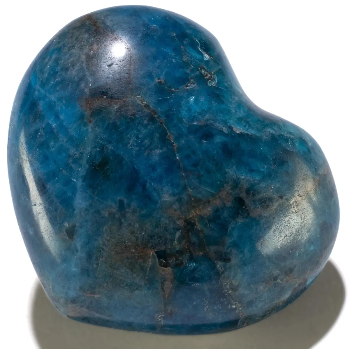 Blue Apatite Gemstone Heart Carving 200G / 3In. 1