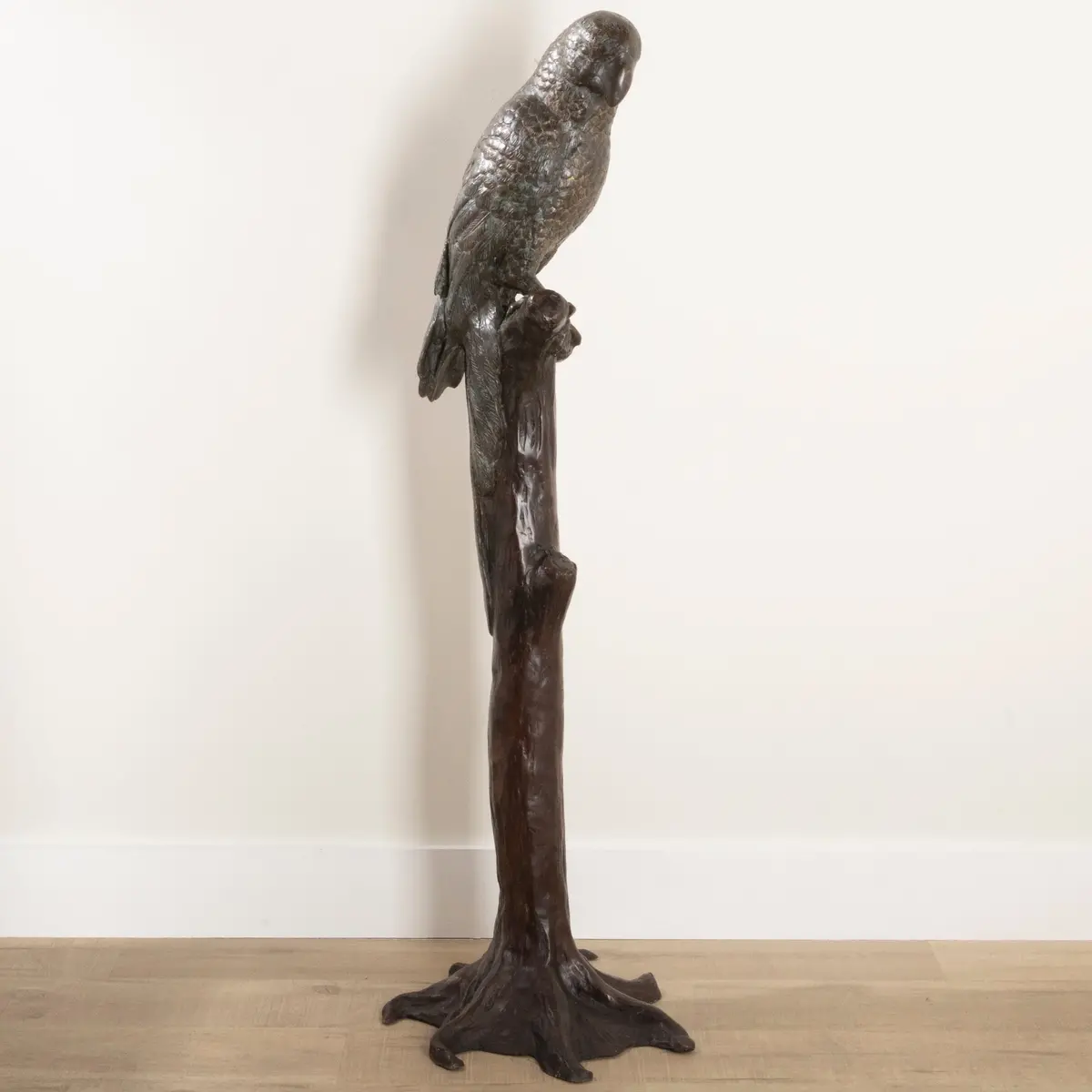 Bronze Parrot Sculpture - 54" 1