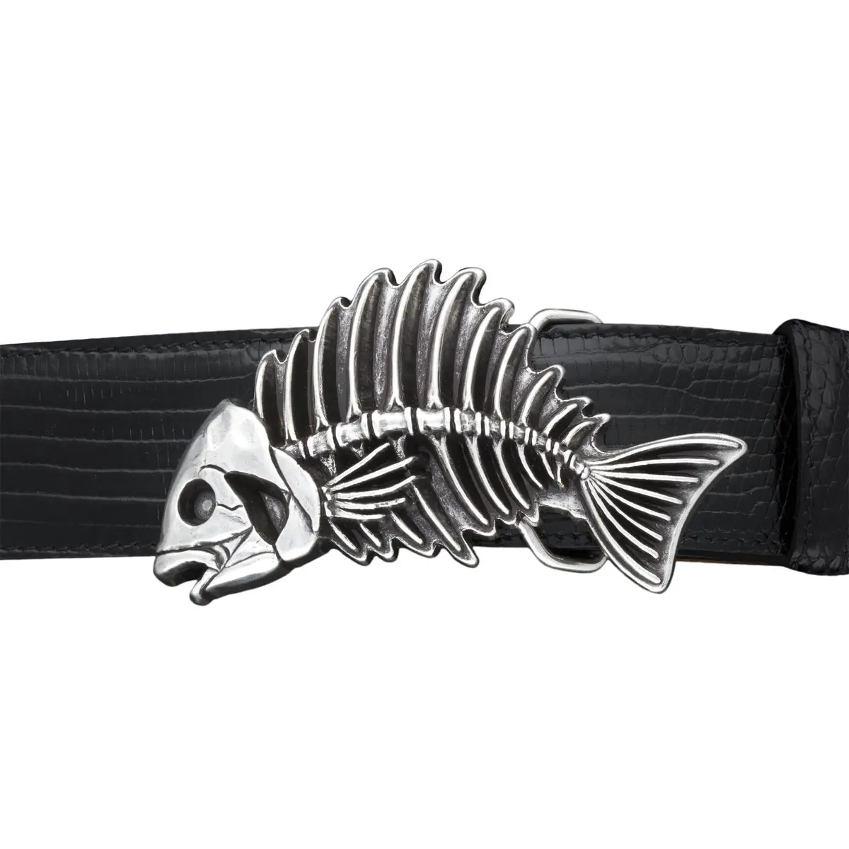 Kb40-10374As - Kalifano Buckle 40Mm Bones - Antique Silver 1
