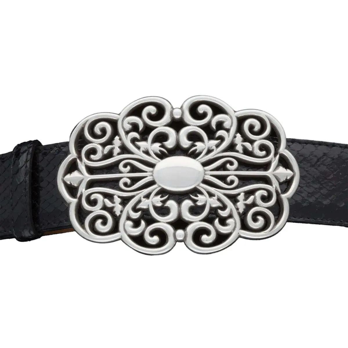 Kb40-1619As - Kalifano Buckle 40Mm Filigree - Antique Silver 1