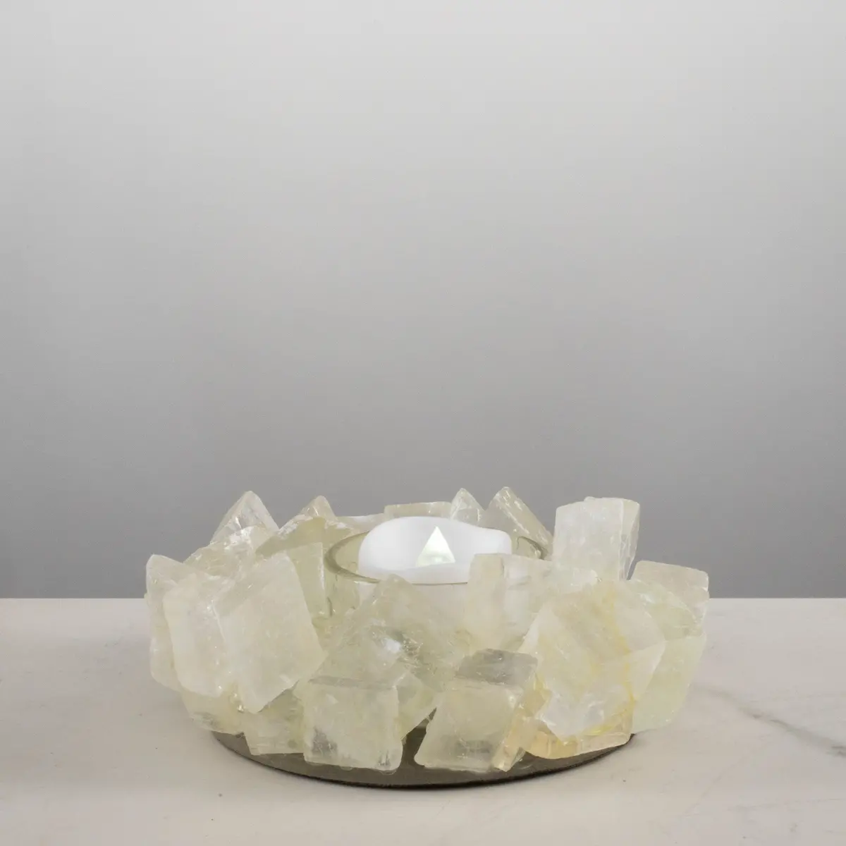 Calcite Tealight Candle Holder 1