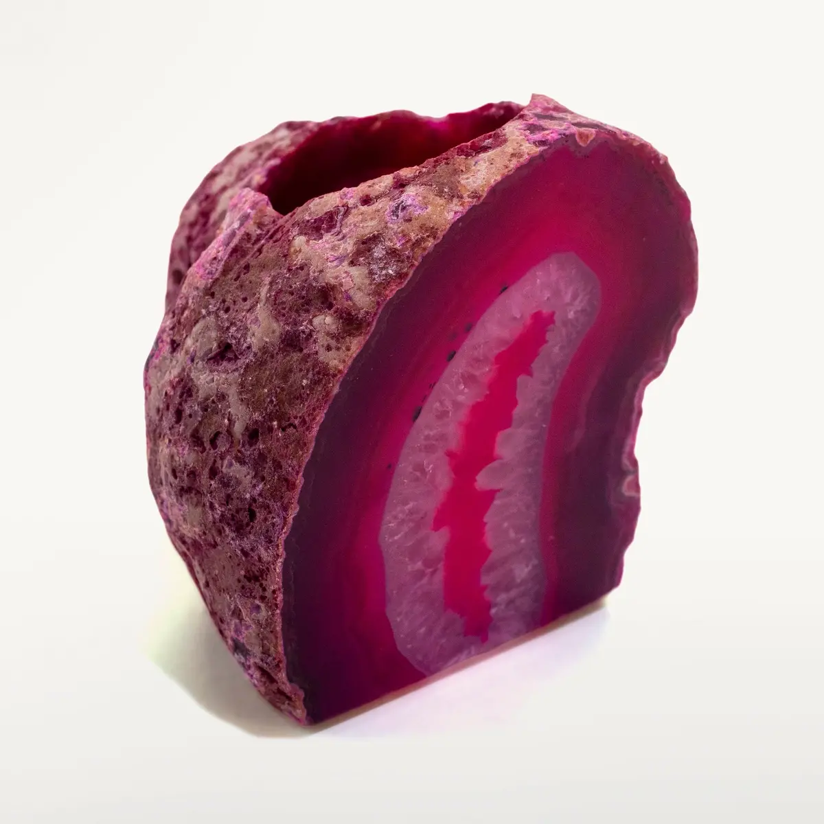 Pink Agate Candle And Pen Holder 1