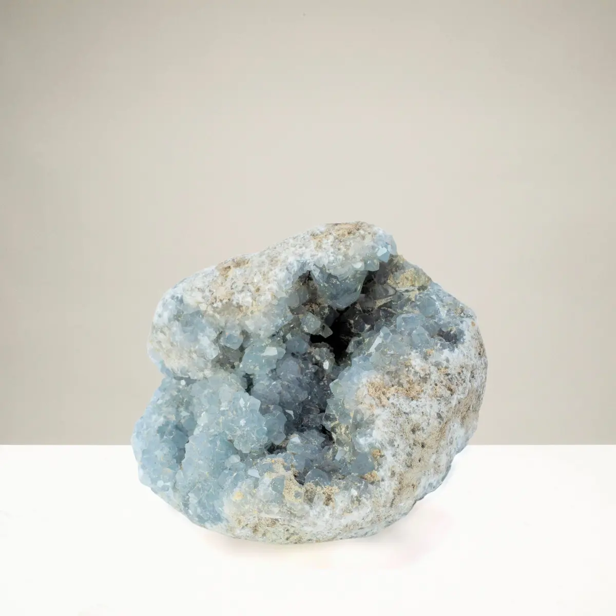 Natural Celestite Crystal Cluster Geode - 3.5 In. 1