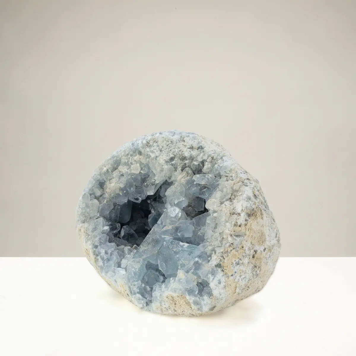Natural Celestite Crystal Cluster Geode - 5 In. 1