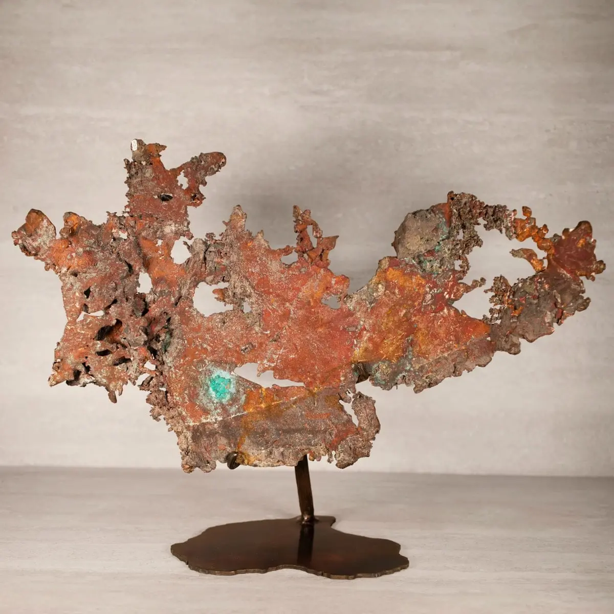 Natural Michigan Ahmeek Mine Copper On Custom Stand - 24 In / 17 Lbs 1
