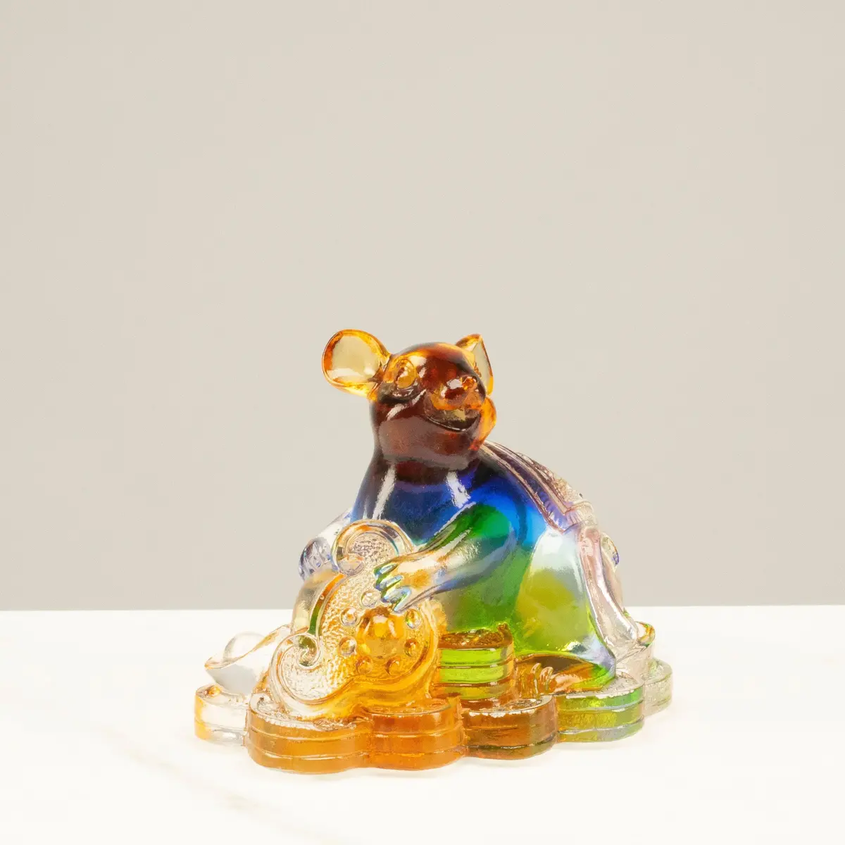 Clever Rat Crystal Carving - A Symbol Of Adaptability And Resourcefulness 1