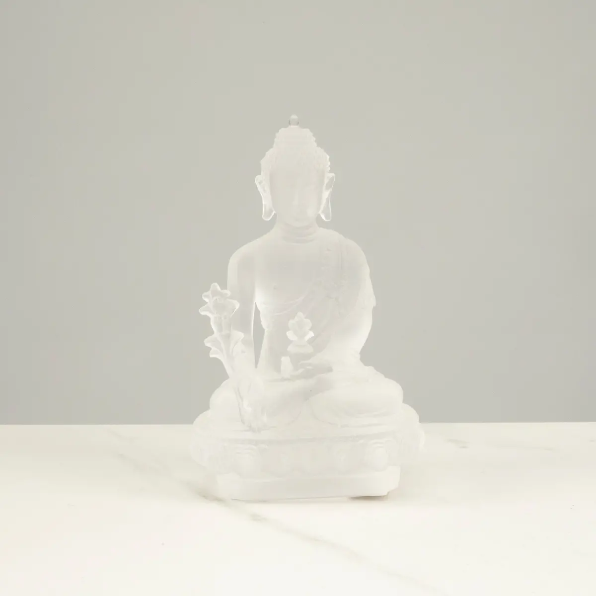 Divine Clear Guan Yin Crystal Carving - A Symbol Of Compassion And Protection 1