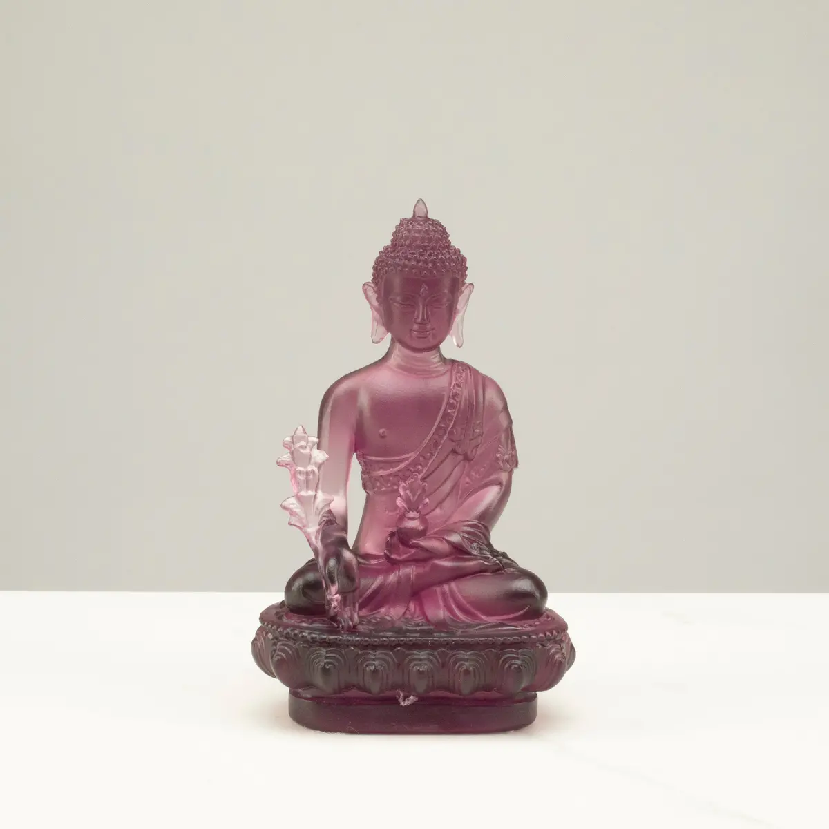 Divine Purple Guan Yin Crystal Carving - A Symbol Of Compassion And Protection 1