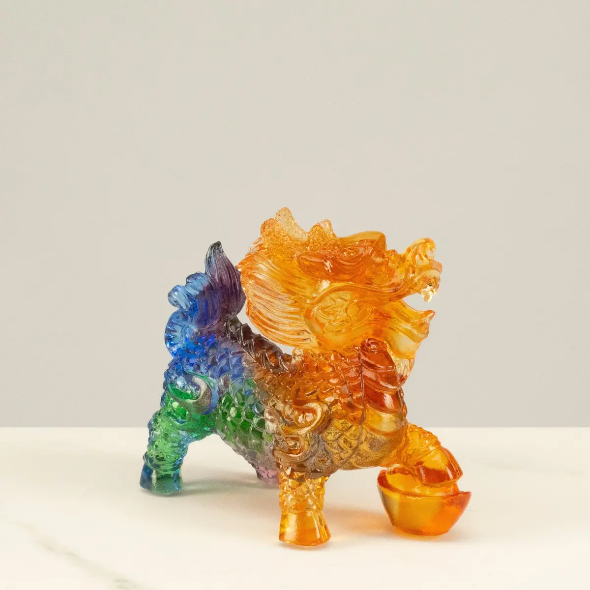 Elegant Qilin Crystal Carving - A Symbol Of Good Luck And Prosperity 1