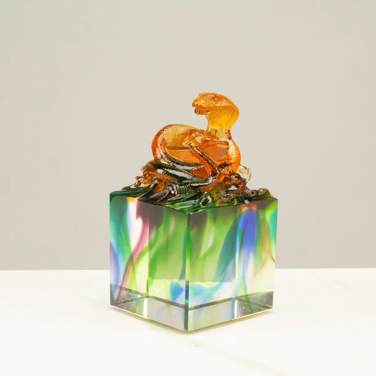 Exquisite Snake Crystal Carving - A Symbol Of Wisdom And Intuition 1